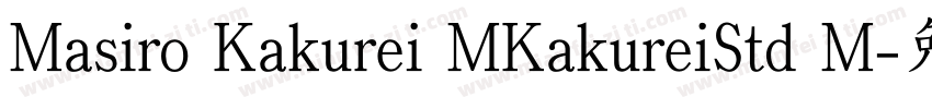 Masiro Kakurei MKakureiStd M字体转换